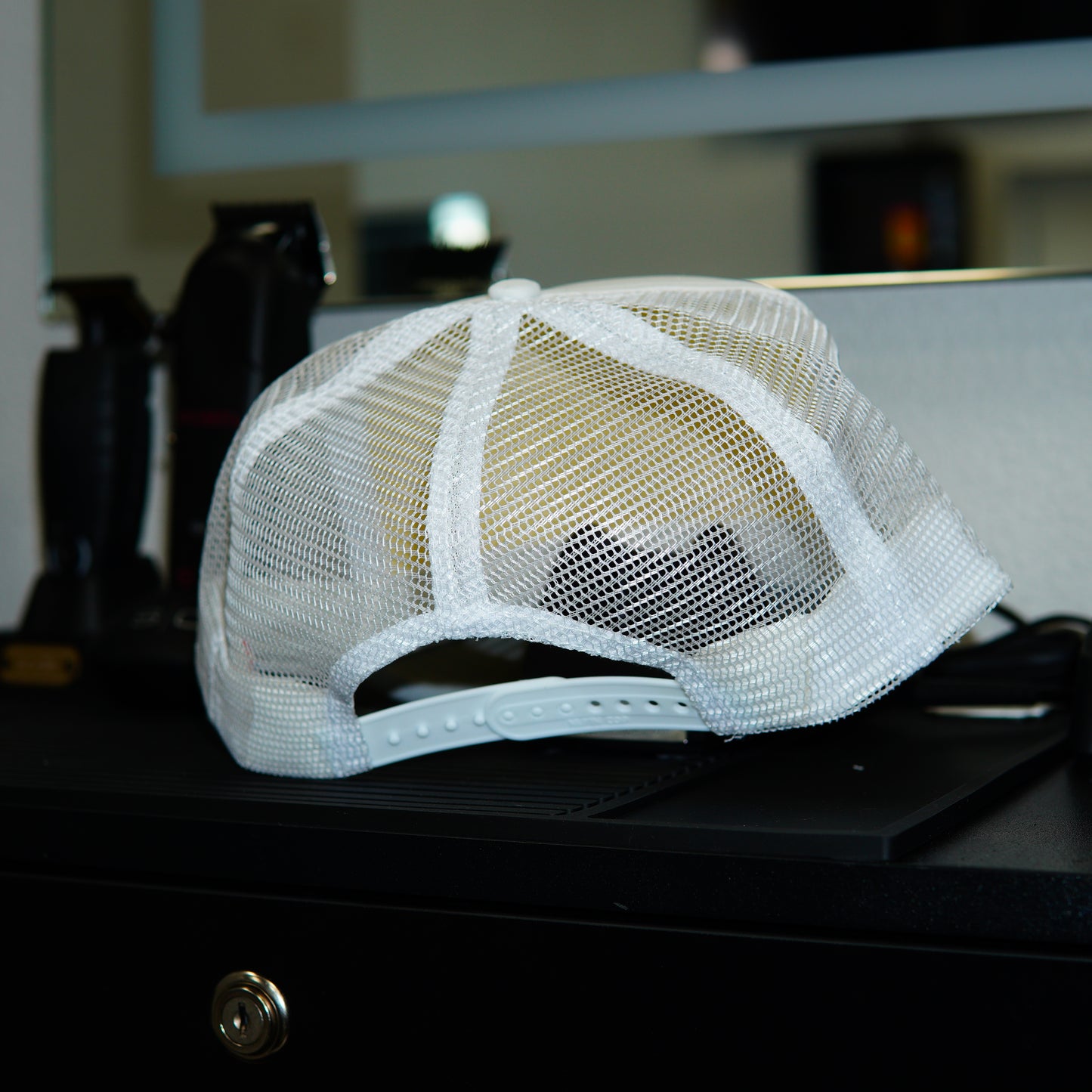 Smoove's Hair Gallery Barbershop Address White Trucker Hat